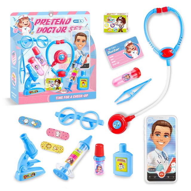 Durable Doctor Kit for Kids – Educational Pretend Play Medical Kit with Stethoscope, Doctor Role Play Set for Toddler Boys and Girls Ages 3-8