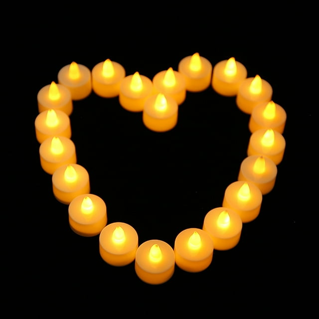 24 Pack Flameless Tea Lights Candles, LED Flickering Electric Tea Candles for Holidays and Special Occasions