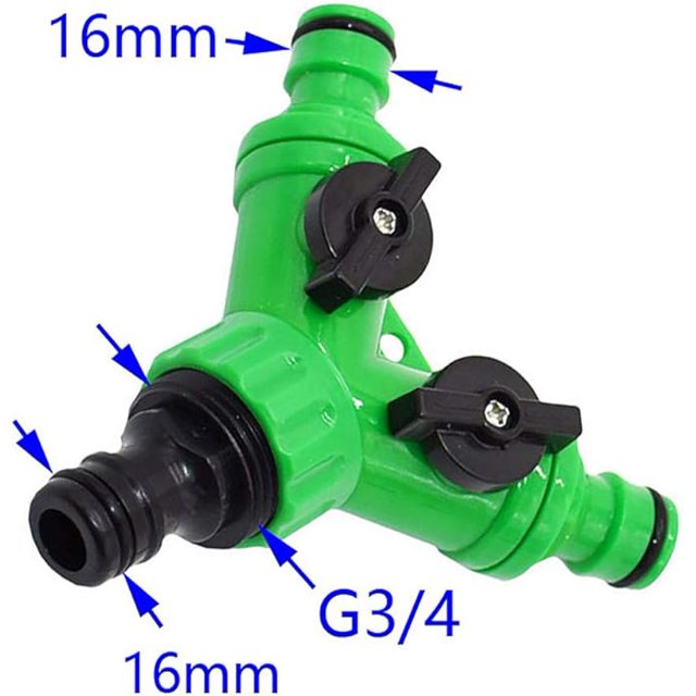 2 Pack Hose Splitter 2 Way, Durable Water Faucet and Garden Hose Y Adapter for Outdoor Use