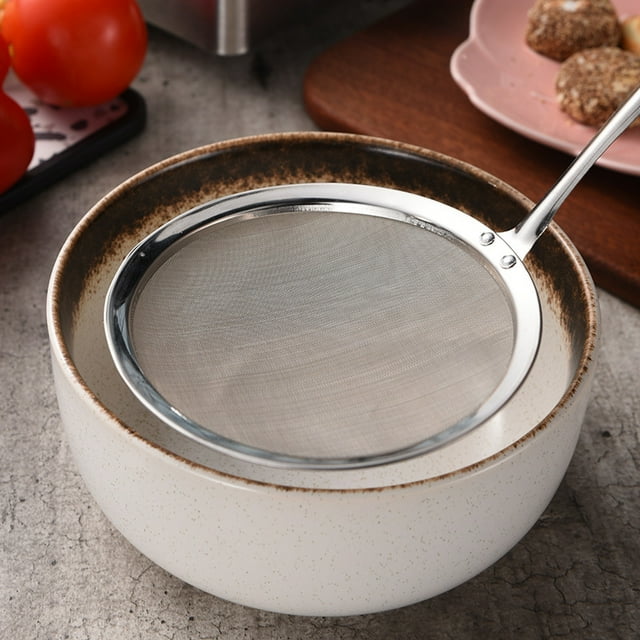 Stainless Steel Strainer, Perfect Strainers for Kitchen Use | Mesh Strainer with Durable, Strainers fine Mesh for Tea, Pastas, Vegetables