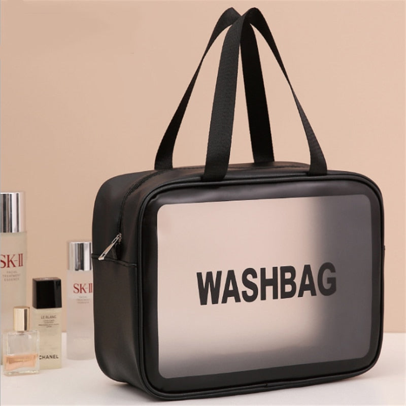 PortableOut Transparent Travel Cosmetic Bag - Lightweight, Waterproof Makeup Organizer Case