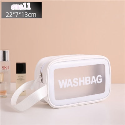 PortableOut Transparent Travel Cosmetic Bag - Lightweight, Waterproof Makeup Organizer Case