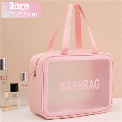 PortableOut Transparent Travel Cosmetic Bag - Lightweight, Waterproof Makeup Organizer Case