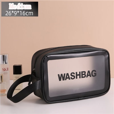 PortableOut Transparent Travel Cosmetic Bag - Lightweight, Waterproof Makeup Organizer Case