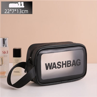 PortableOut Transparent Travel Cosmetic Bag - Lightweight, Waterproof Makeup Organizer Case