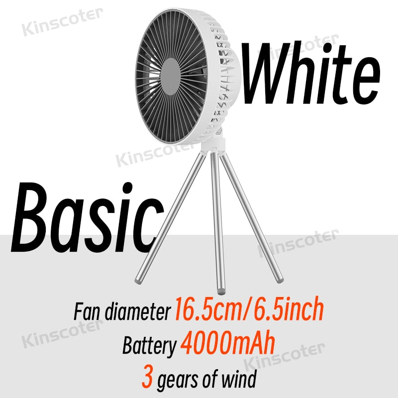 PortableOut Outdoor Camping Wireless Fan - Rechargeable, Compact & High-Speed - Perfect for Hiking, Travel, Picnics