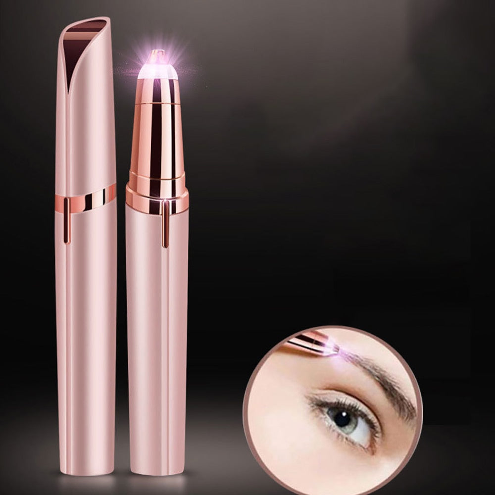 PortableOut Precision Mini Eyebrow Trimmer - Compact, Battery Operated Unisex Eyebrow Shaper and Hair Remover