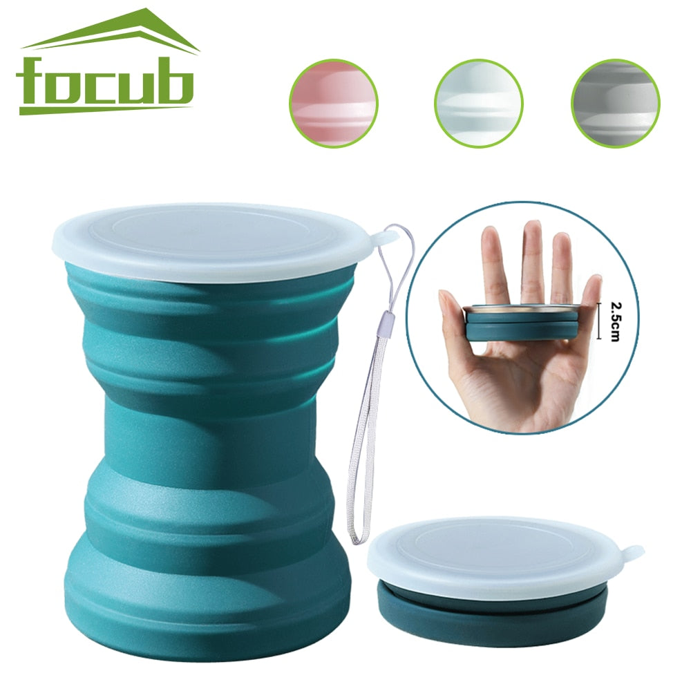 PortableOut Travel Essential: Compact, Lightweight & Collapsible Silicone Cup - Ideal for Camping, Hiking